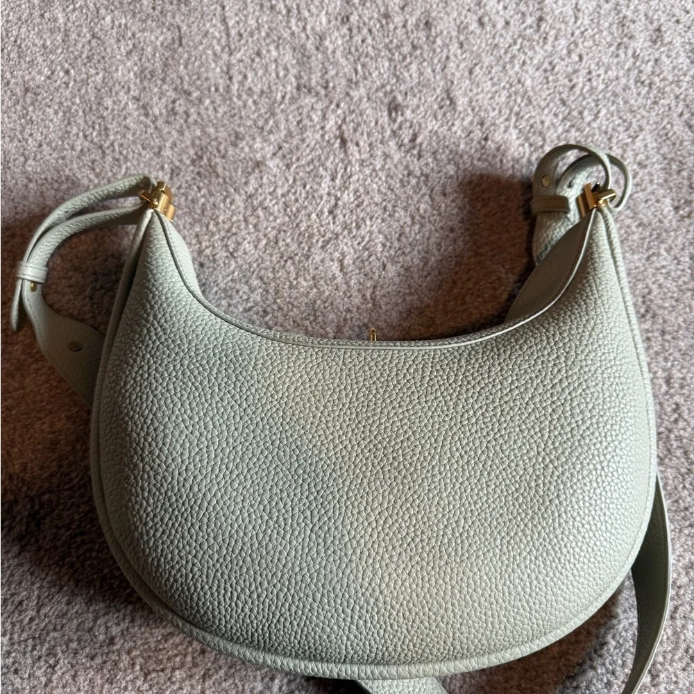 Songmont Luna Pebbled Leather Hobo Bag - Light Sage